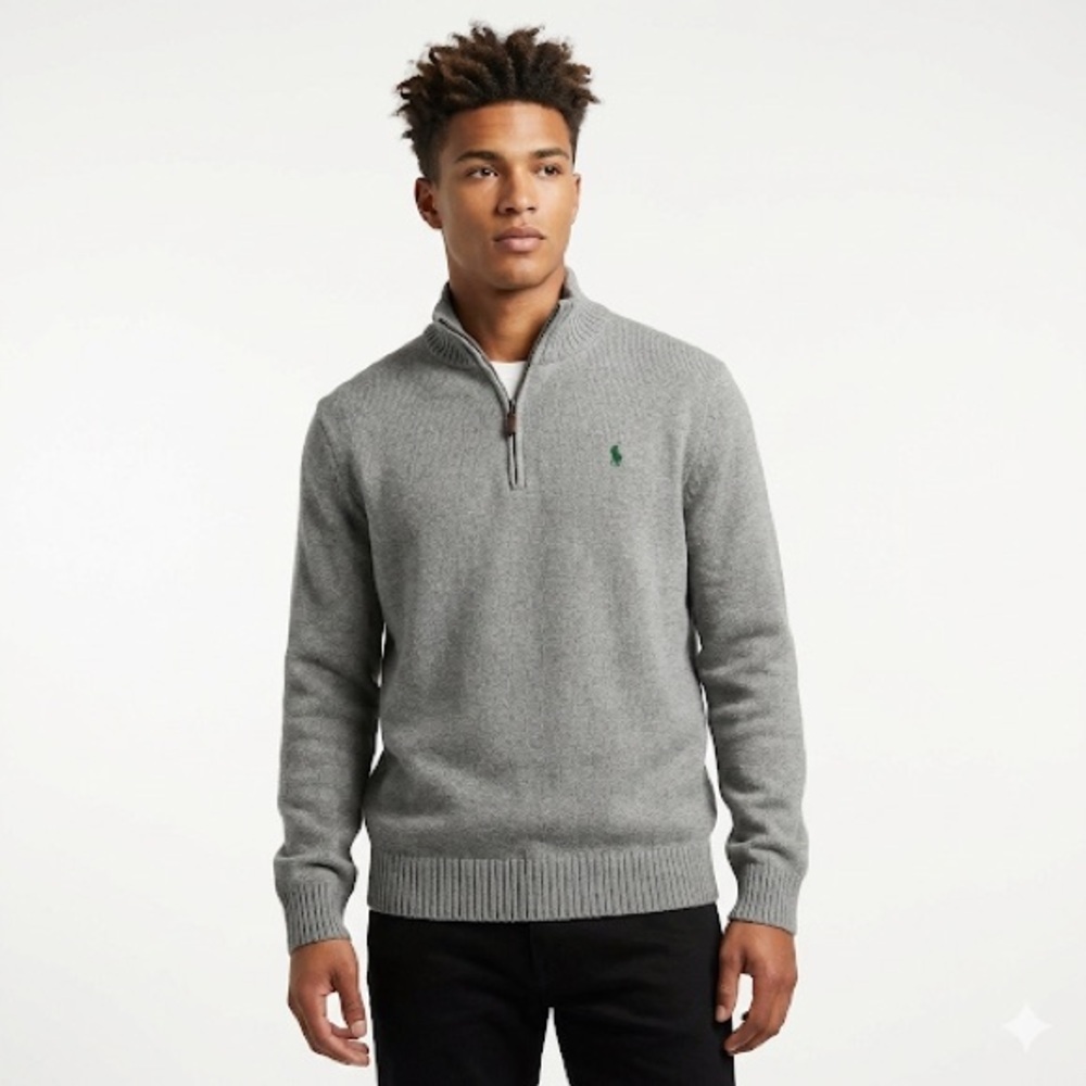 Polo Ralph Lauren Gray Zip-Up Sweater